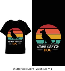 German shepherd dog t shirt design