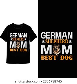 German shepherd dog t shirt design