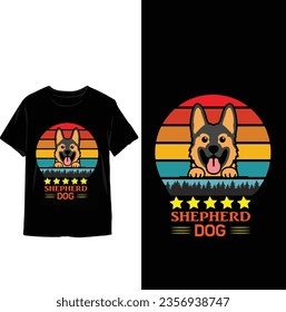 German shepherd dog t shirt design