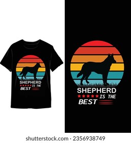German shepherd dog t shirt design