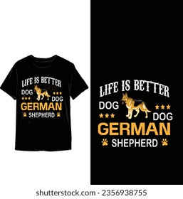 German shepherd dog t shirt design