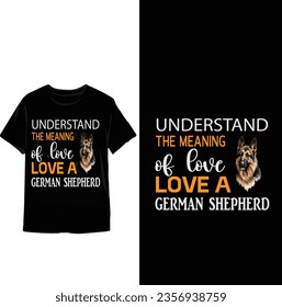 German shepherd dog t shirt design