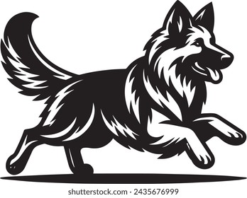 German Shepherd Dog Vector Clipart