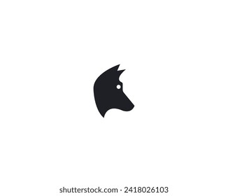 german shepherd dog, vector concept digital art logo design.