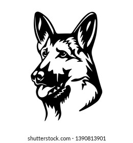 German Shepherd dog vector design