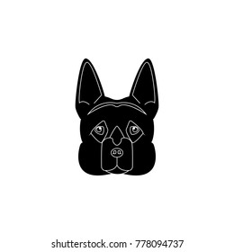 German shepherd face icon. Popular Breed of dogs element icon. Premium quality graphic design icon. Dog Signs and symbols collection icon for websites, web design, mobile app on white background