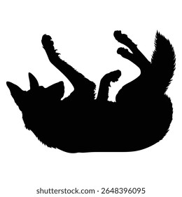 German Shepherd Funny Yoga Silhouette Vector, German Shepherd Dog Silhouette