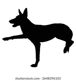 German Shepherd Funny Yoga Silhouette Vector, German Shepherd Dog Silhouette