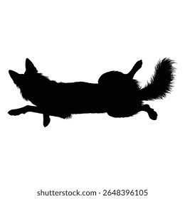 German Shepherd Funny Yoga Silhouette Vector, German Shepherd Dog Silhouette