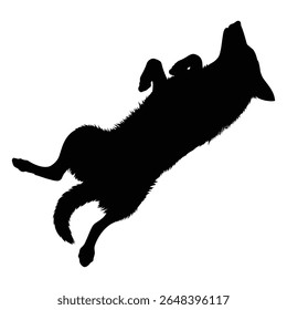 German Shepherd Funny Yoga Silhouette Vector, German Shepherd Dog Silhouette
