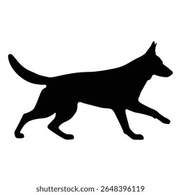 German Shepherd Funny Yoga Silhouette Vector, German Shepherd Dog Silhouette