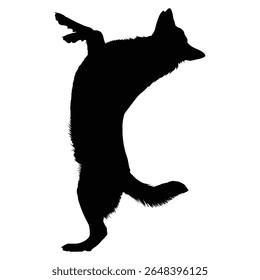German Shepherd Funny Yoga Silhouette Vector, German Shepherd Dog Silhouette