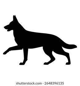 German Shepherd Funny Yoga Silhouette Vector, German Shepherd Dog Silhouette