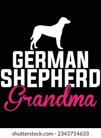 German shepherd grandma EPS file for cutting machine. You can edit and print this vector art with EPS editor. svg