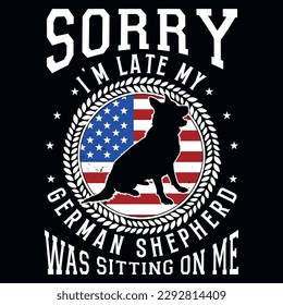 German shepherd graphics tshirt design 