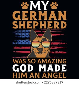 German shepherd graphics tshirt design