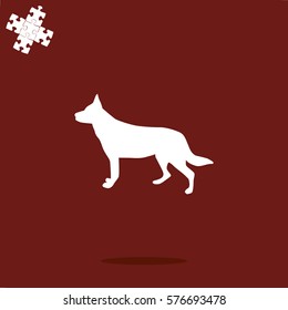 German Shepherd icon. Dog icon.