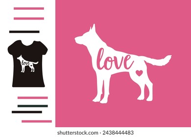 German Shepherd Liebeshund T-Shirt Design