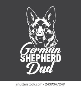 German Shepherd Lover Quotes T-Shirt Design, Posters, Greeting Cards, Textiles, and Sticker Vector Illustration