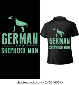 German Shepherd mom t-shirt design