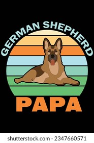 German Shepherd Papa eps cut file for cutting machine