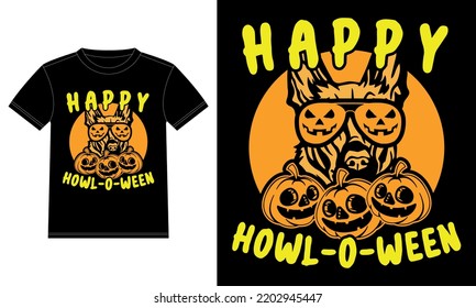 German Shepherd Pumpkin Howl-o-ween T-Shirt  svg