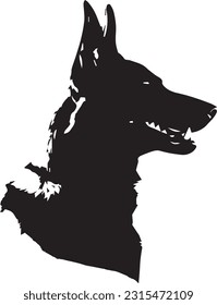 German shepherd silhuette animal images