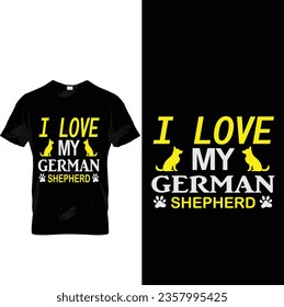 German shepherd t shirt design
