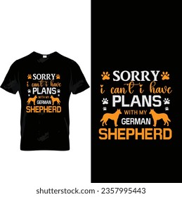 German shepherd t shirt design