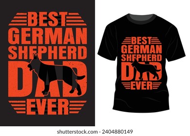 German Shepherd T Shirt Design Vector Art