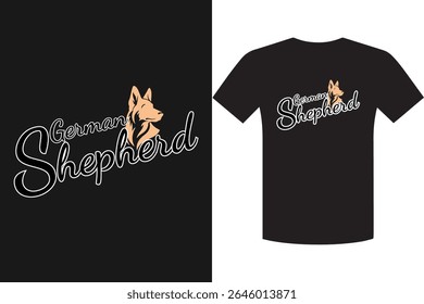 German Shepherd T Shirt Design