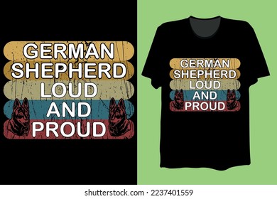 German Shepherd T-Shirt Design, Men t-shirt design