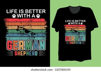 German Shepherd T-Shirt Design, unique T-Shirt Design