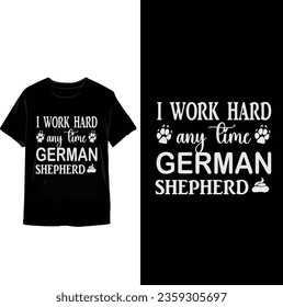 German shepherd typography t shirt design german shepherd t shirt 