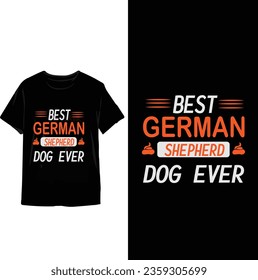 German shepherd typography t shirt design german shepherd t shirt 