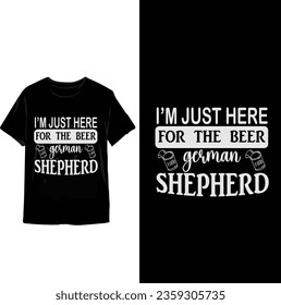 German shepherd typography t shirt design german shepherd t shirt 