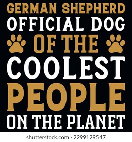 German shepherd typography tshirt design 