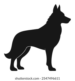 German shepherd vector art isolatted on white background 