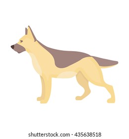 German shepherd vector illustration icon in cartoon design