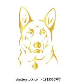 German Shepherd - vector illustration for t-shirt, logo, and template badges