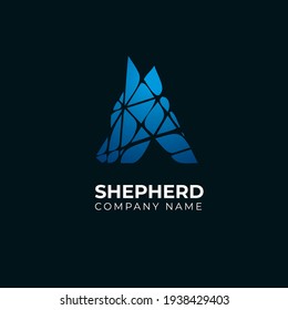German Shepherd Vector Logo. German Shepherd Emblem