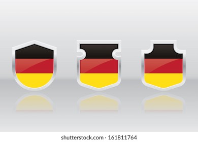 German Shield Badge Icons