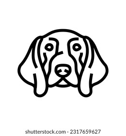 german shorthaired pointer dog puppy pet line icon vector. german shorthaired pointer dog puppy pet sign. isolated contour symbol black illustration