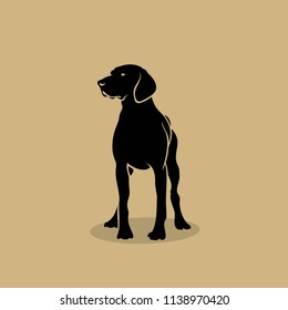 German shorthaired pointer - isolated vector illustration