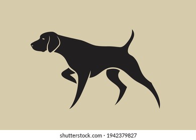 German shorthaired pointer - isolated vector illustration