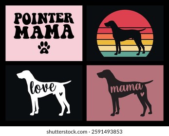 German shorthaired pointer mama t shirt design bundle