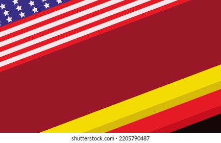 German side American flag maroon background design with copy space area. can be used on German American day events.