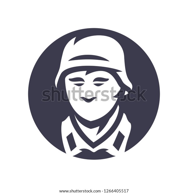 German Soldier Silhouette Sign Stock Vector (royalty Free) 1266405517 