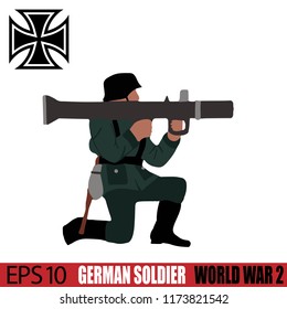 German Soldier of World War 2. Vintage 1940's. Original digital illustration.