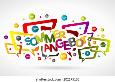 German sommer angebot offer sign